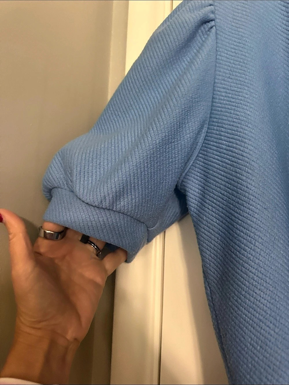 SSS Shop Style Senses Blue Hoodie Jogger Set Size Medium Like New - Picture 4 of 9